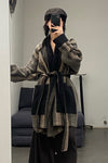 AVIVA JIFEI XUE A21-BWJ Heavy Wool Blend Belted Wrap Jacket